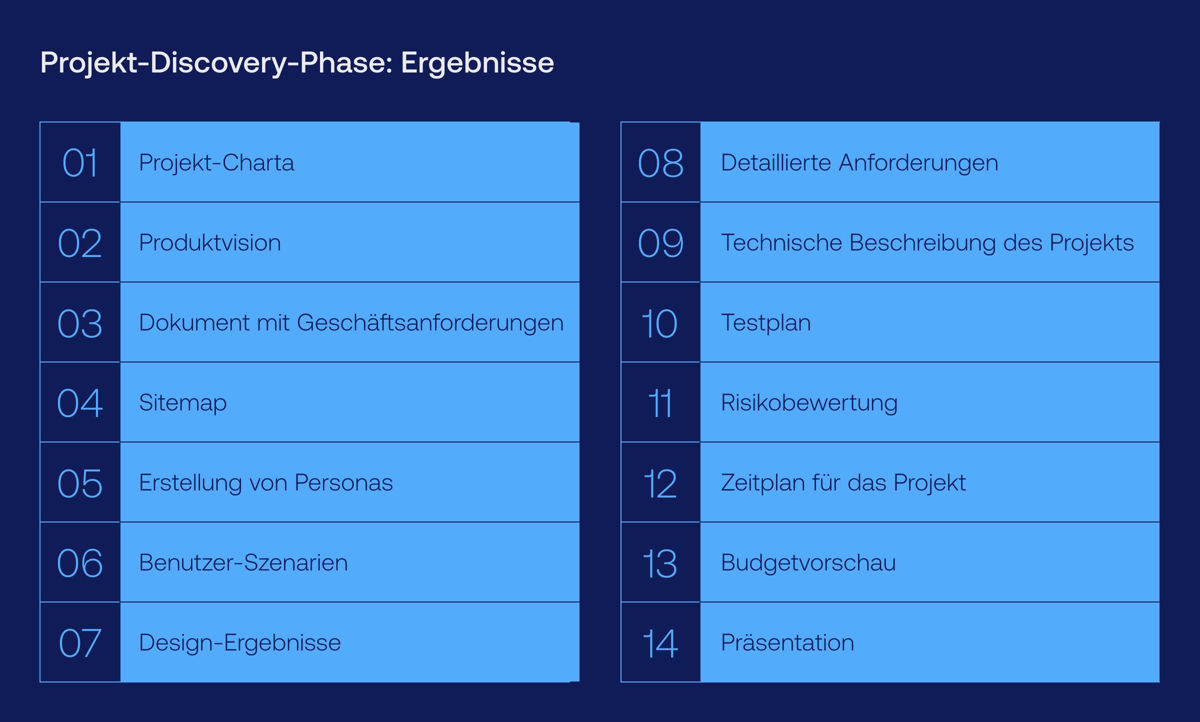 Discovery-Phase - Ergebnisse