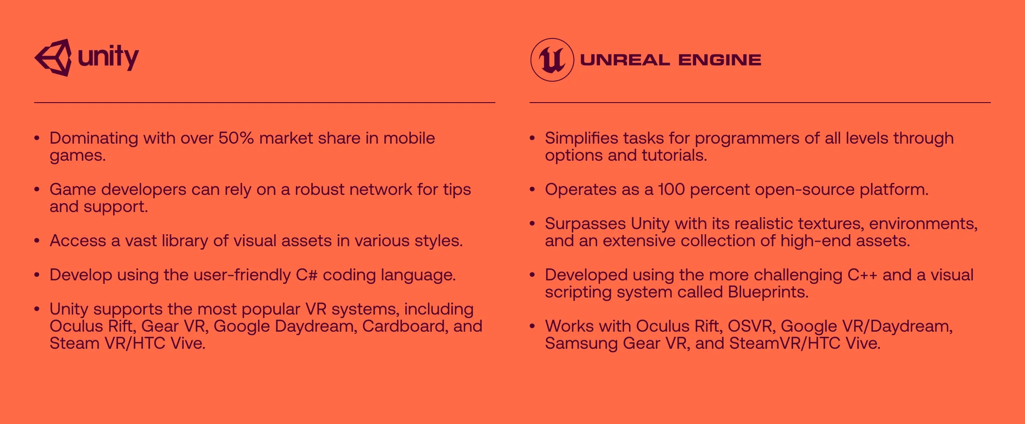 how to choose an engine for vr